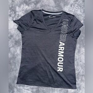 Under Armour Women's Charcoal V-Neck Tee